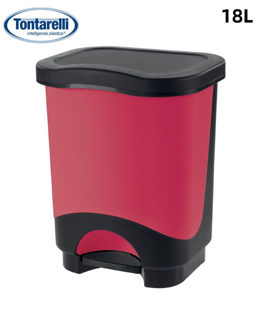 Pattumiera 18L Idea Nera+secchio Cilieg