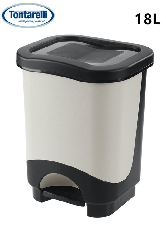Pattumiera 18L Idea Nera+secchio