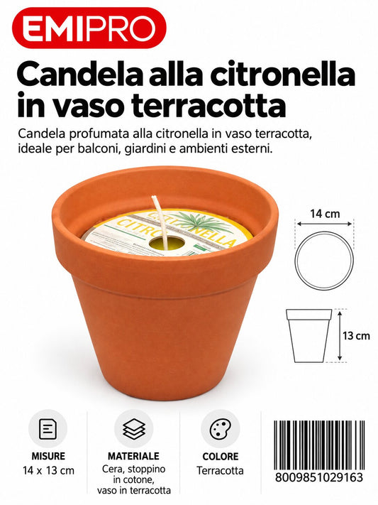 vasetto Di Terracotta Citronella 14X13