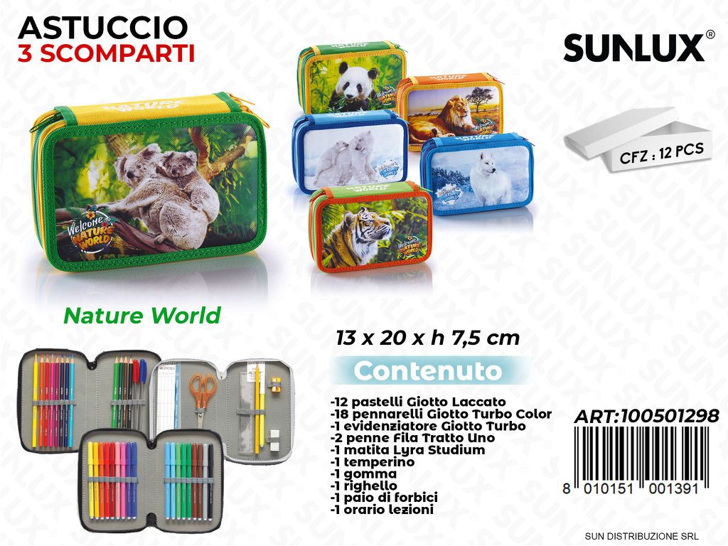 ASTUCCIO NATURE WORLD 3 ZIP C/ ACCES.  ASS.