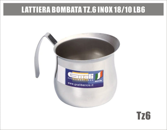Lattiera Bombata Tz.6 Inox 18/10 Lb6
