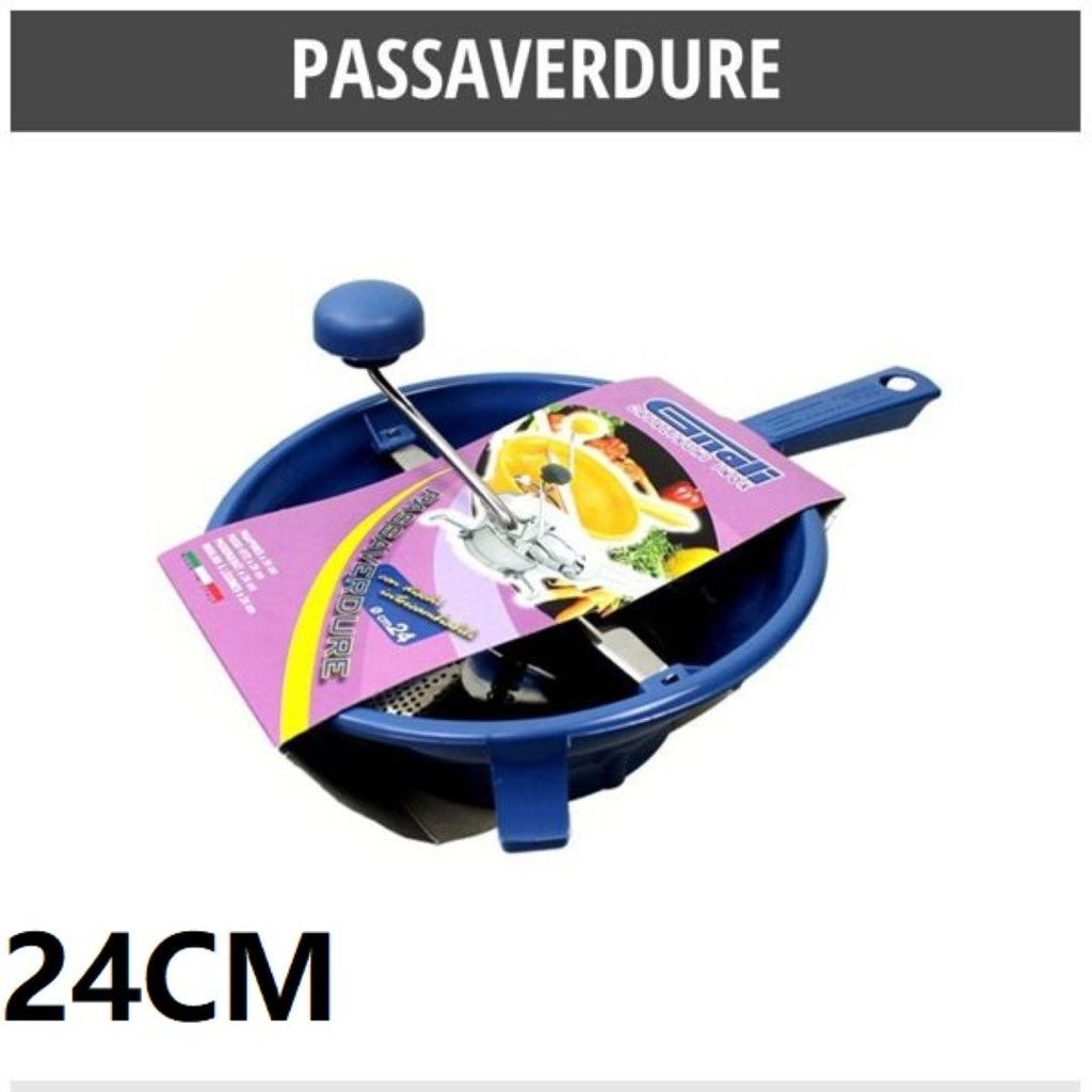 Passaverdure Cm 24 In Plastica 2 Dischi Intercambiabili Inox Con Cartoncino Espositore Psvp24Pc