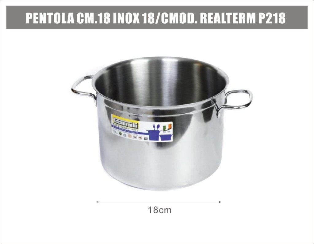 Pentola Cm.18 Inox 18/cmod. Realterm P218