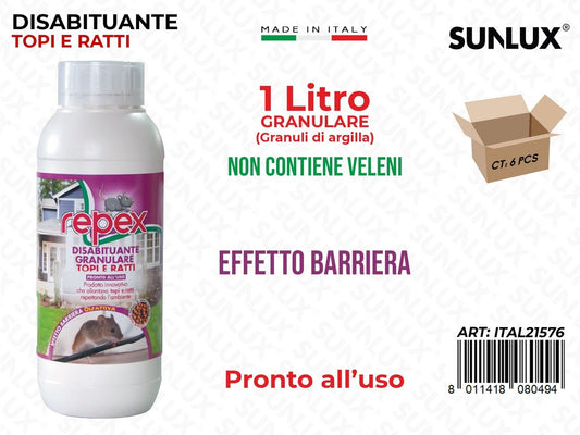 Disabituante Topi e Ratti Granulare 1L