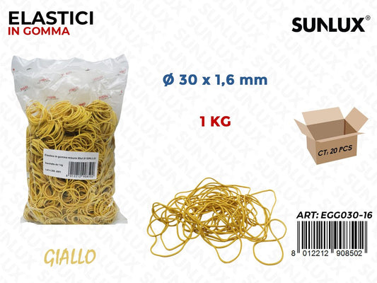 Elastici Gomma Gialla 30*1.6MM Sacc da 1KG