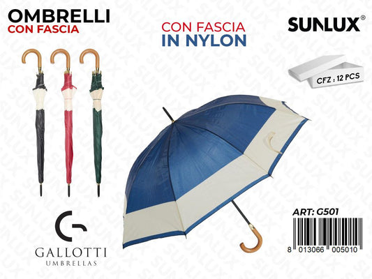 Ombrelli Maxi Nylon C/Fascia Ass.