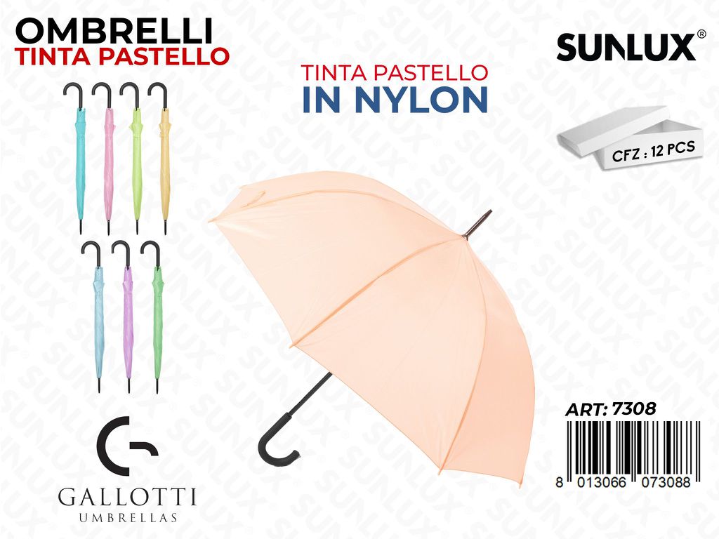 Ombrelli Maxi Nylon Tinta U. Pastello Ass.