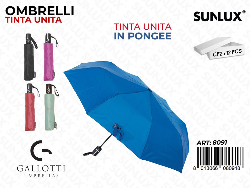 Ombrelli Mini Pongee Tinta Unita Ass.