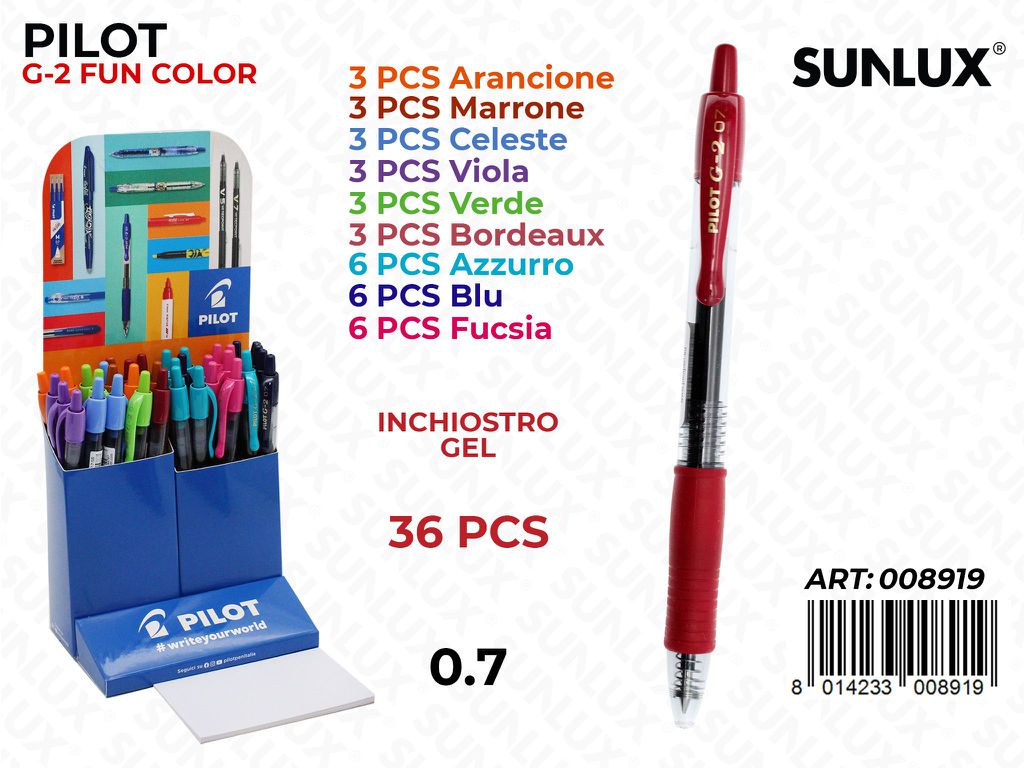 Esp. Penne G-2 Color Fun Ass. 0.7 Mm
