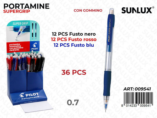 Esp. Portamine Supergrip H-187 Ass. 0.7MM