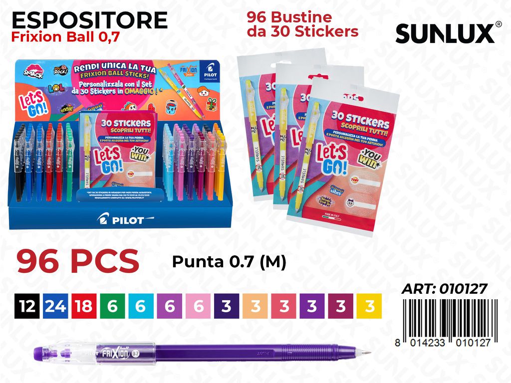 Esp. Frixion Ball Sticks 0.7 Col. Ass.