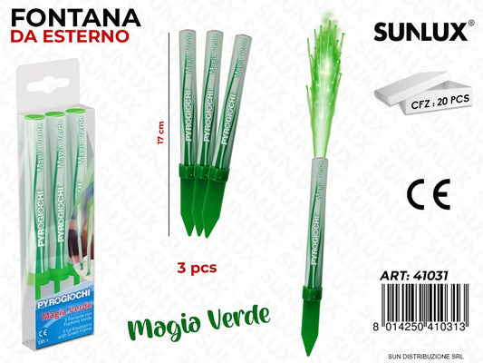 FONTANA DA ESTERNO MAGIA VERDE 3PCS 17CM