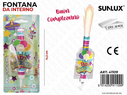 FONTANA DA INTERNO B. COMPLEANNO 14.5CM