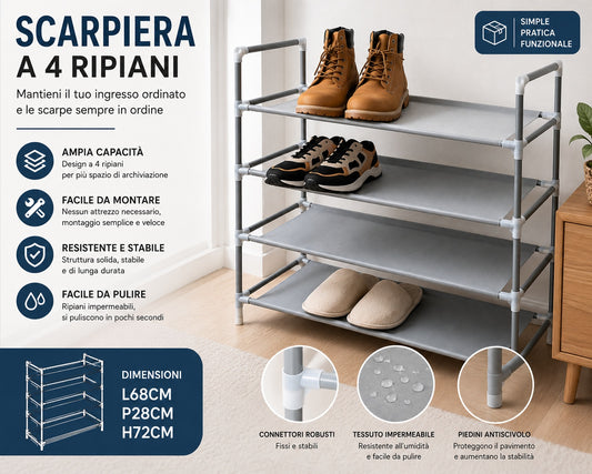 SCARPIERA 4 RIPIANI 12 POSTI