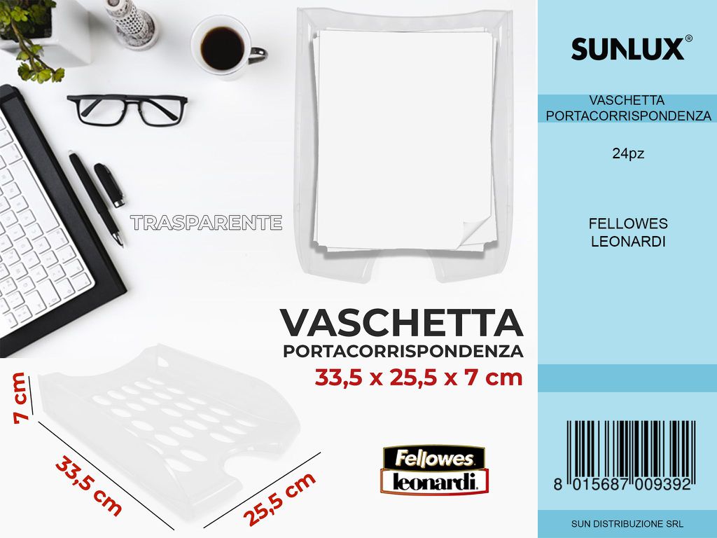 Vaschetta Portacorrisp. Trasp. 33.5*25.5*7CM