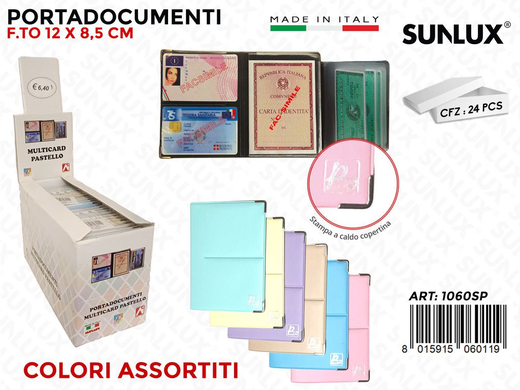 1060SP Multicard Pastel 12.2*9CM Ass. 24PZ/Pacco