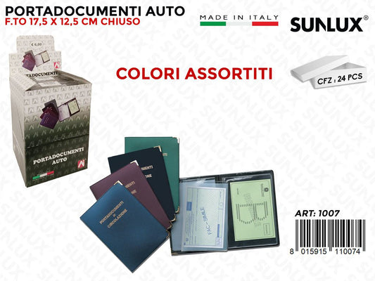 1007 Portadocumenti Auto 17.5*12CM 24PZ/Pacco
