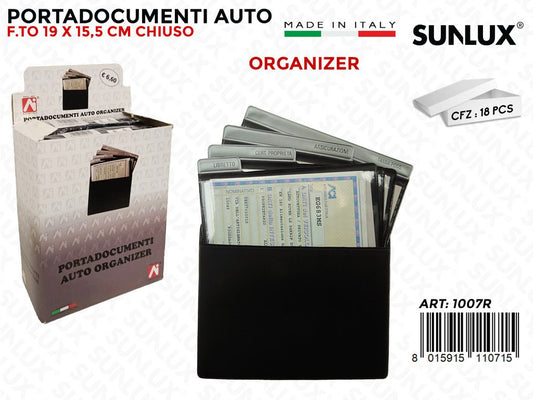 1007-R P.documenti Auto Organizer 19*15CM 18PZ /Pacco