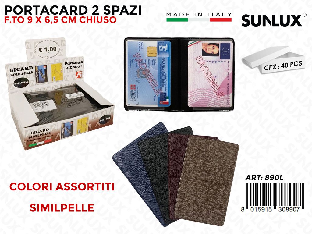 890L Bicard Semipelle 9.2*6.5CM 2SP. Ass. 40PZ/Pacco