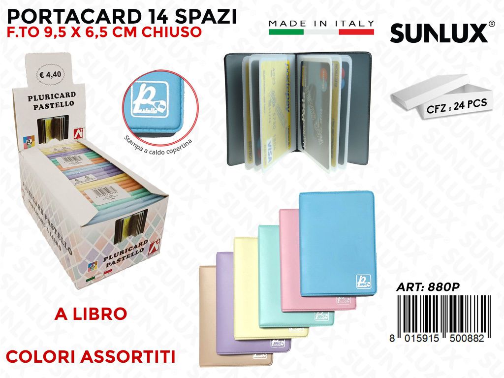 88P Pluricard Pastel 10*7CM 14SCOMPARTI 24PZ/Pacco