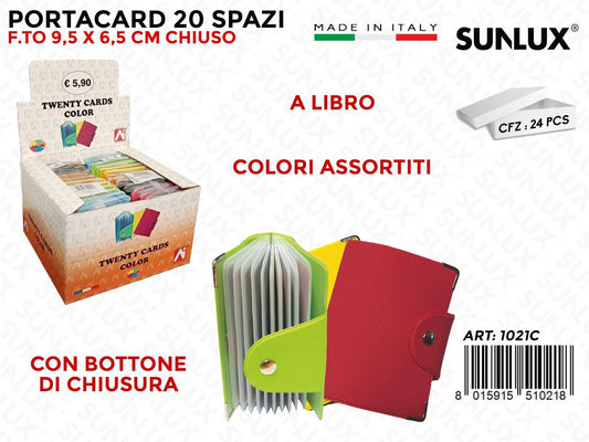 1021C Twenty Cards Col. 9.2*7.5CM Ass. 24PZ/Pacco