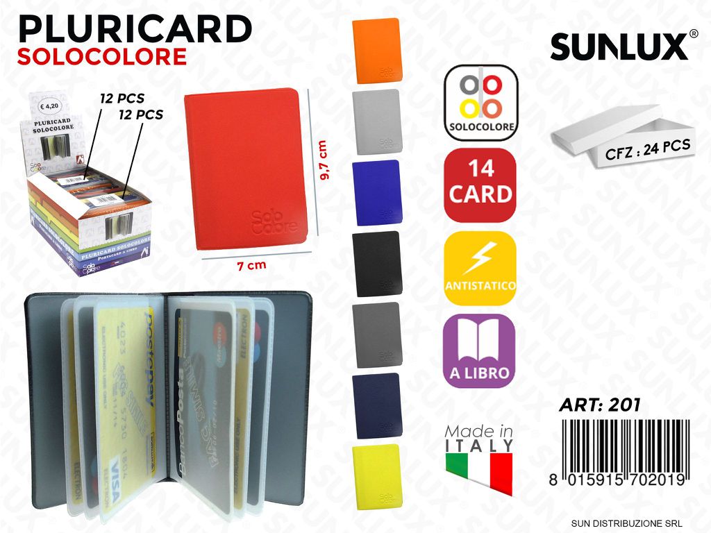 Pluricard Solocolore Ass. 7*9.7CM 24PZ/Pacco