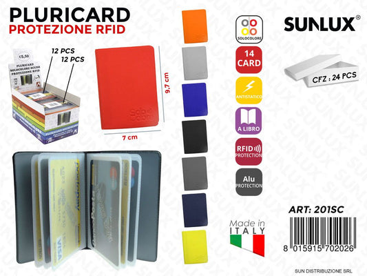 Pluricard Solocol. Protezione Rfid 7*9.7CM 24PZ/Pacco