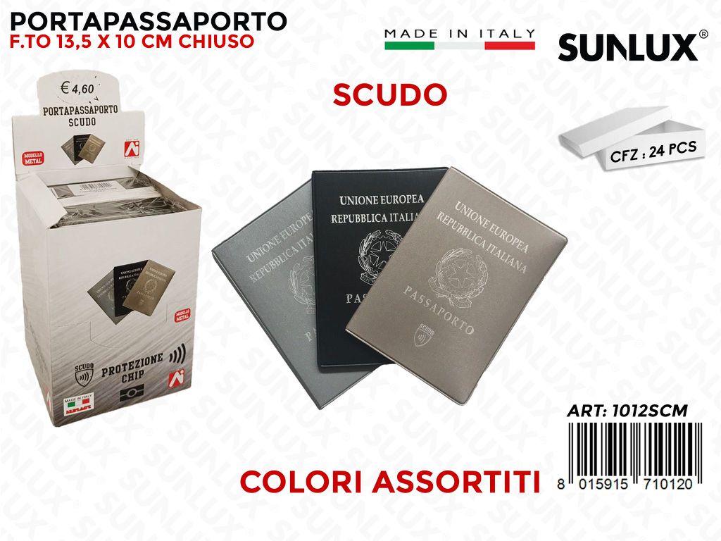 1012SCM Portapassapor. Scudo Metal 12PZ/Pacco