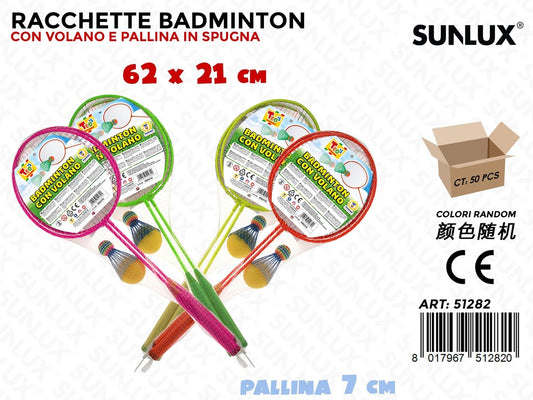 Racchette Badminton Cvolano-pallina Col. Random