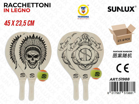 Racchettoni in Legno Ass. 45*23.5CM