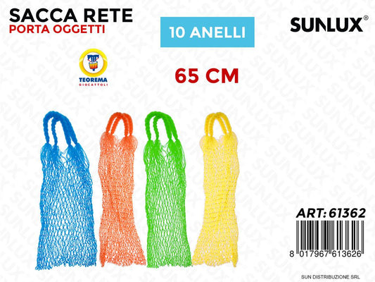 Sacca Rete P.oggetti 10ANELLI Col. Ass. 65CM