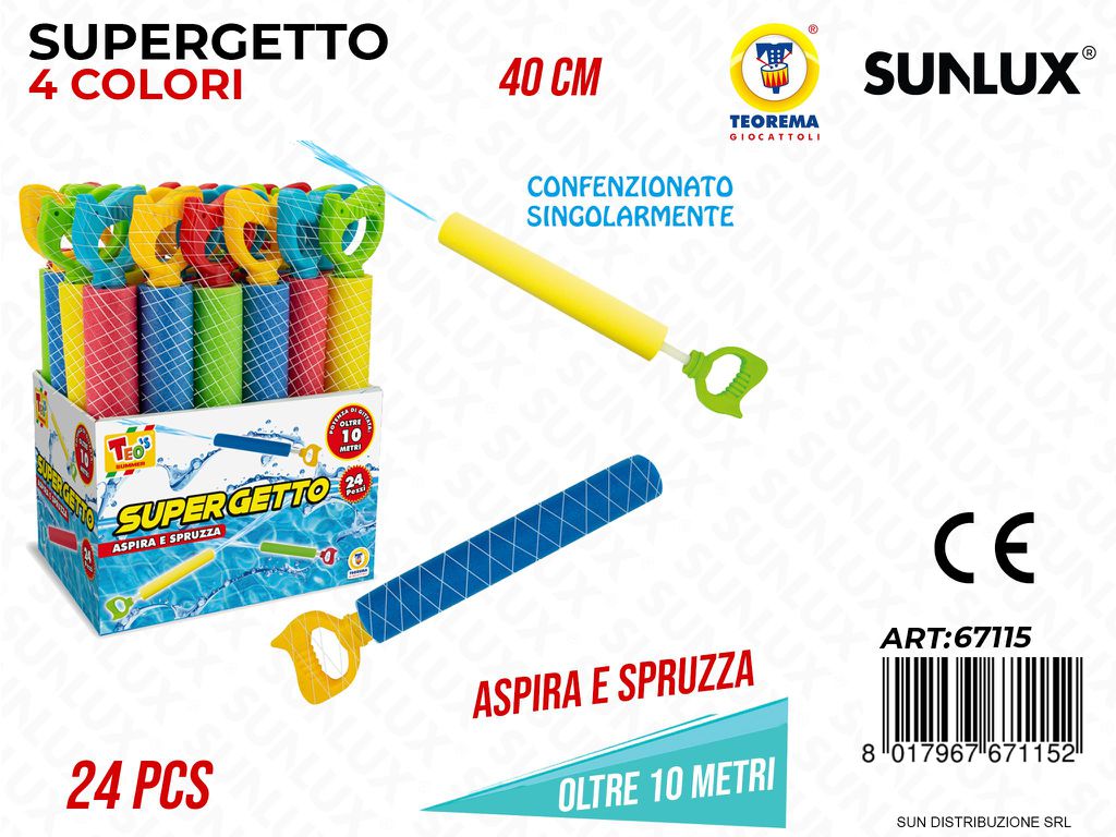 Supergetto Aspira e Spruzza Col. Ass. 40CM / Pz da 24