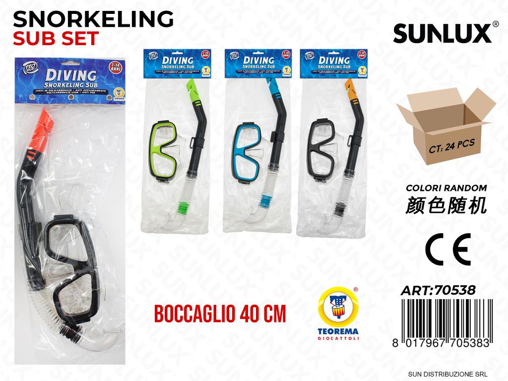 Set Sub Maschera c/ Boggaglio Ass. 40CM