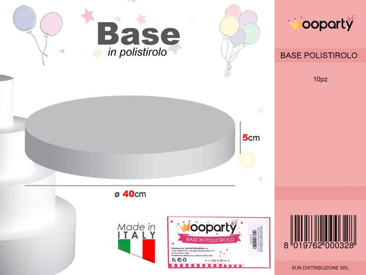 D.40 X H. 5 Base Rotonda Polistirolo