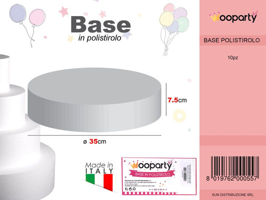 D.35 X H. 7.5 Base Rotonda Polistirolo
