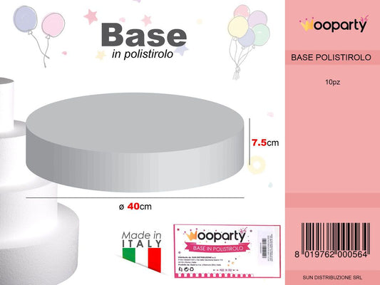 D.40 X H. 7.5 Base Rotonda Polistirolo