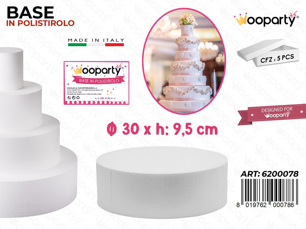 D.30 X H.10 Base Rotonda Polistirolo
