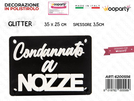 DEC. POLISTIROLO CONDANNATO A NOZZE 35*25*3.5CM /PZ DA 2**