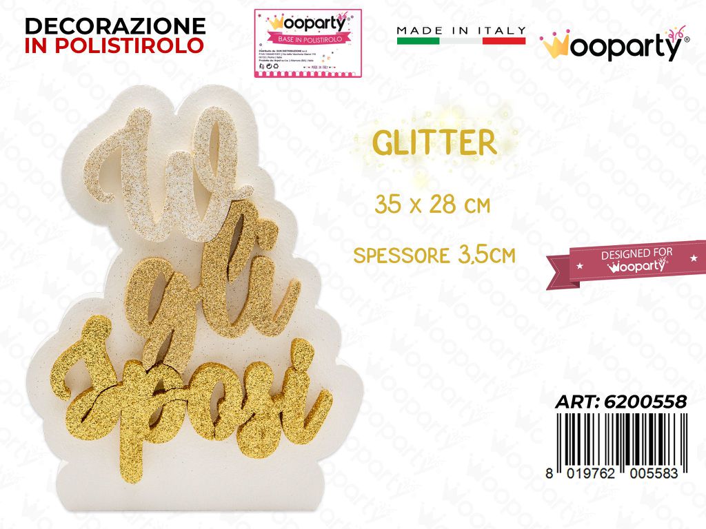 DEC. POLISTIROLO W GLI SPOSI 35*28*3.5CM /PZ DA 2**