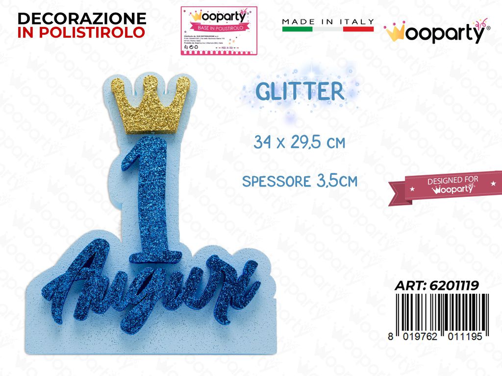 DEC. POLISTIROLO COMPL. 1ANNO BOY 34*29.5*3.5CM /PZ DA 2**