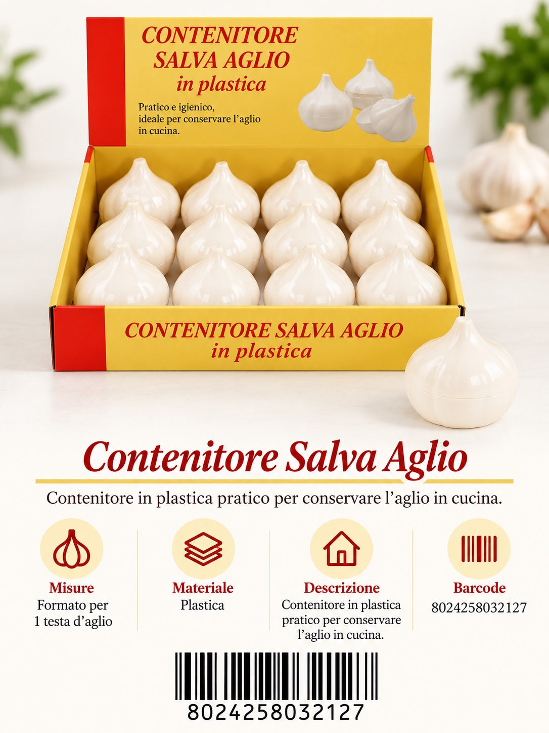 Contenitore Salva Aglio Casre4819