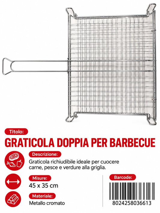 Griglia Sj-Bq-4 Barbecue C/Piedini