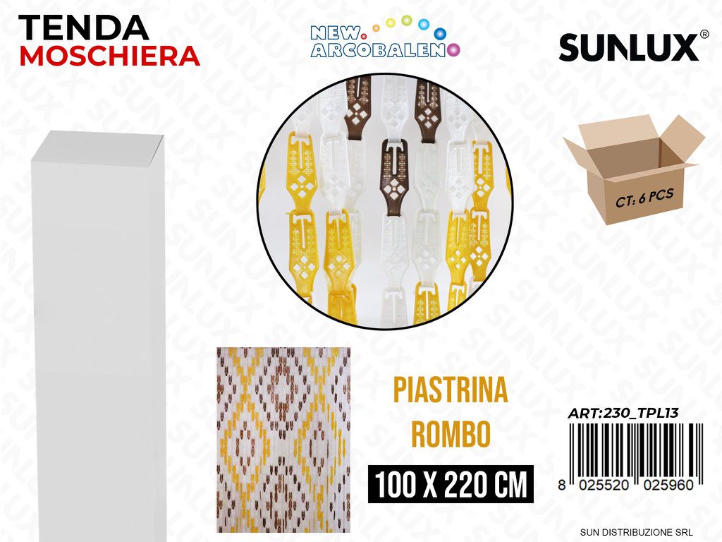 Tenda Moschiera Piastrine Rombo 100*220CM