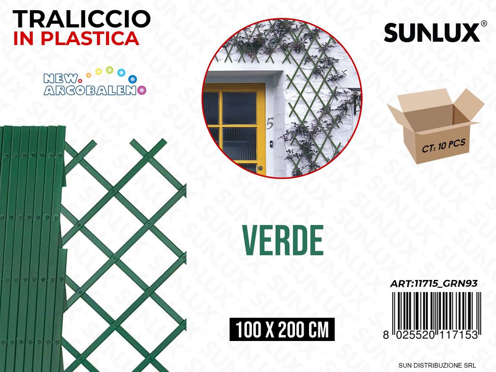 Traliccio in Plastica Verde 100*200CM