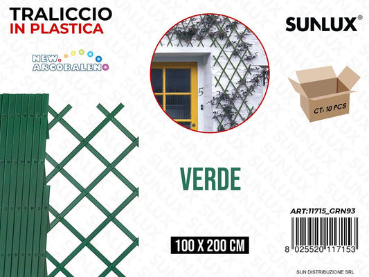 Traliccio in Plastica Verde 100*200CM