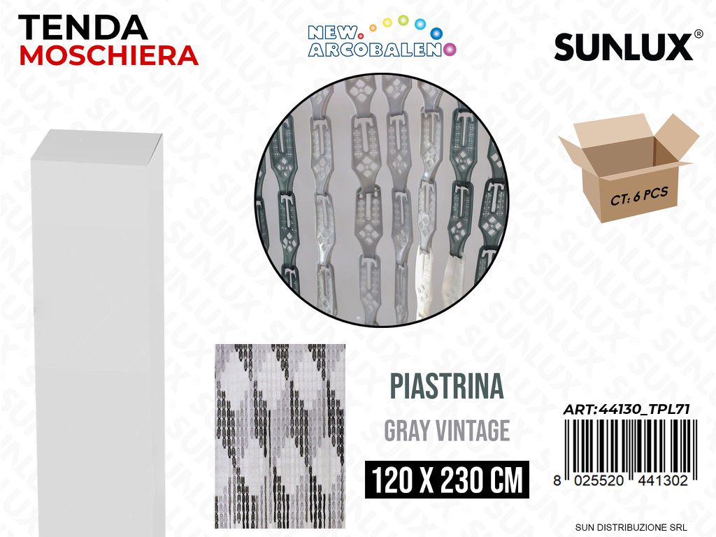 Tenda Moschiera Piastrine Rombo Grey 120*230CM