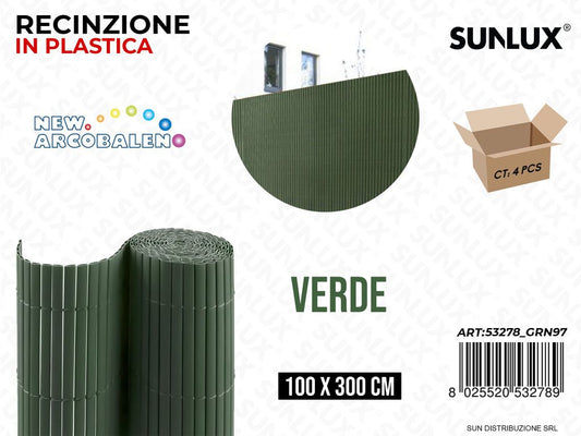 Recinzione Verde Plastica 100*300CM