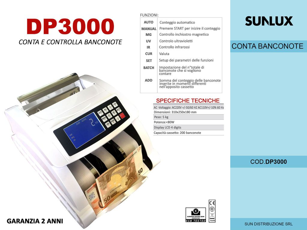 Conta - Verifica Banconote DP3000