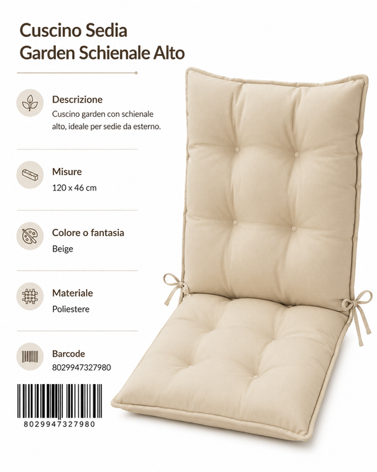 Cusc Sedia Garden Sch Alto Tu 120*46