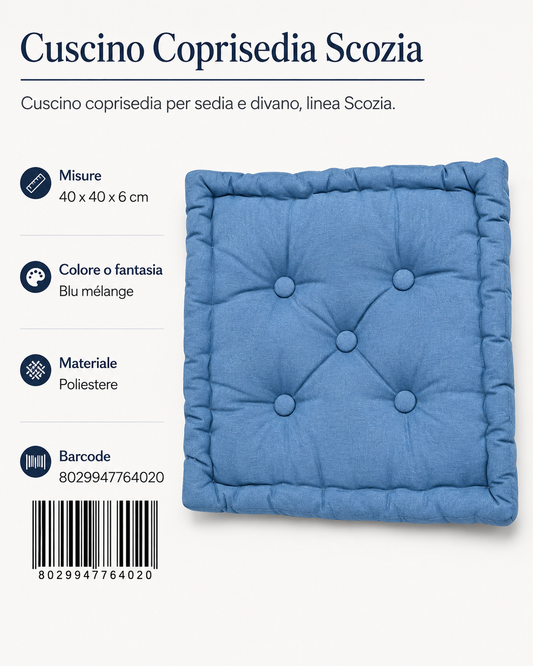 Cusc Mat Scozia 40*40*6 Petrolio